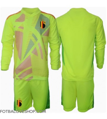 Belgie Brankářské Dětské Venkovní Dres ME 2024 Dlouhý Rukáv (+ trenýrky)